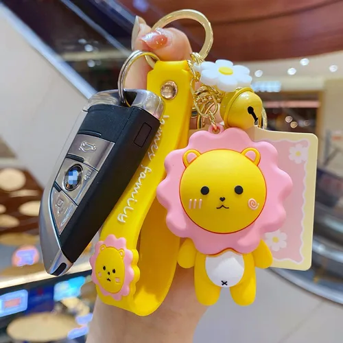 Vista 7 de HSYHERE - Llavero de PVC para niño y niña, regalo creativo de Año Nuevo, para muñeca, colgante de llave de coche, llavero de metal, Panda