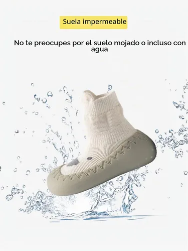 Vista 5 de Zapatos de calcetín antideslizantes para bebés y niñas, 2 pares Estilo1