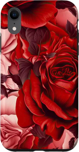 Vista 25 de Acuarela Rosa Rojo Rosas Patrón Caso para iPhone 17