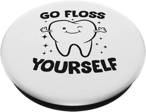 Vista 2 de Dentist Higienist Dientes Asistente Dientes Go Floss Yourself PopSockets Swappable PopGrip