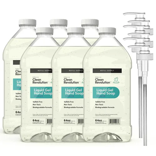 Vista 37 de Clean Revolution Jabón de manos en gel líquido, líquido sedoso rico, espuma rápida, enjuague rápido, contiene aceites esenciales reales