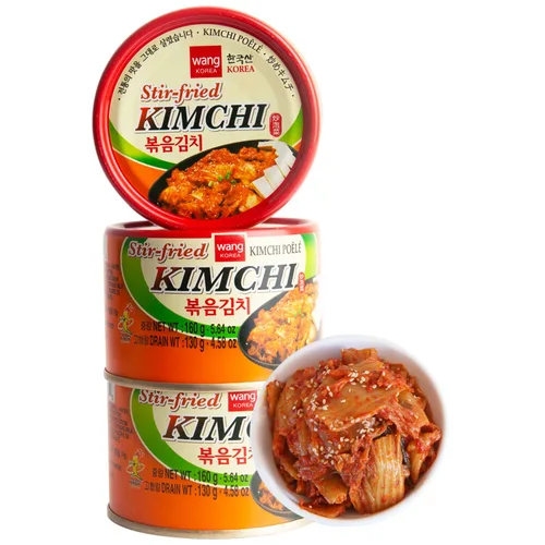 Vista 10 de Wang Kimchi coreano enlatado – Auténtico repollo de napa fermentado con Gochugaru Kimchi multiusos rico en probióticos Sabor coreano picante
