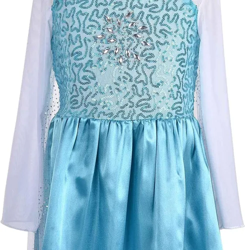 Vista 4 de LOEL Princess Dress,Princess Costumes for Girl Birthday Halloween Christmas Cosplay Dress Up With Accessories