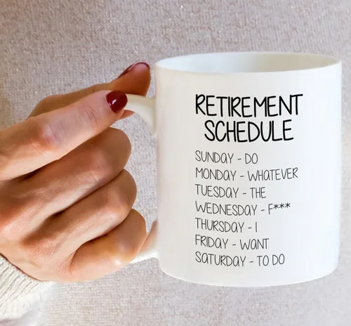 Vista 6 de Retreez Taza divertida – Horario de jubilación Do Whatever the Fxxx - Taza de café de cerámica de 11 onzas, divertida, sarcasmo, sarcástico