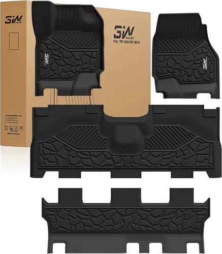 Vista 23 de 3W Alfombrillas para Ford F-150 2015-2025 y F150 Lightning SuperCrew 2022-2025 (sin almacenamiento plano plegable), TPE para todo tipo de clima