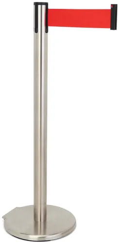 Vista 12 de QueuePole.Deluxe - Puntal de control de multitudes de 41 pulgadas con barrera retráctil de 10 pies, poste dorado, cinturón negro (RCCDXBZBK)