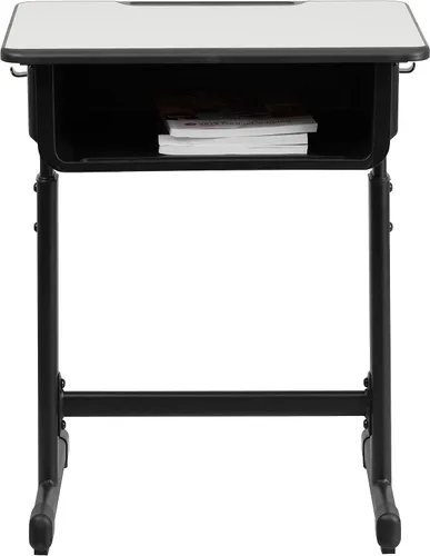 Vista 7 de Flash Furniture Billie - Escritorio para estudiantes de frente abierto para aulas o aprendizaje remoto, escritorio escolar de ajuste de altura