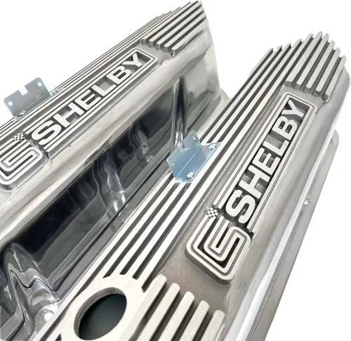 Vista 3 de Compatible con Ford FE Tall Shelby Valve Covers – Pulido – Aluminio fundido – Ansen USA