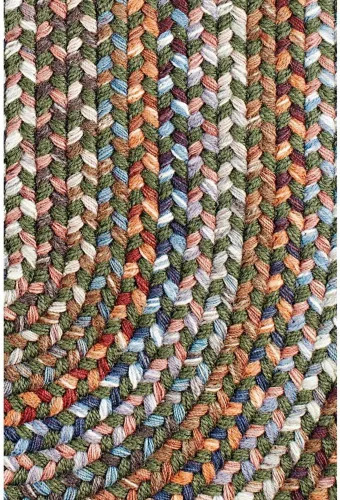 Vista 49 de Tapete reversible de lana, texturizado, grueso, trenzado. , Lana, Walnut