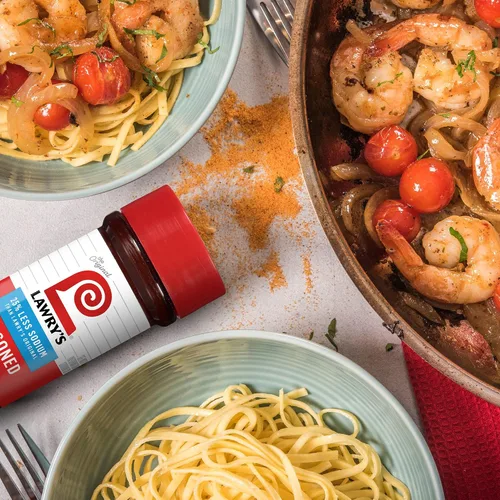 Vista 7 de Lawry's Sal sazonada, 25% menos de sodio, sin MSG añadido, certificado Kosher, básico, versátil, condimento multiusos para agitar en carne de res