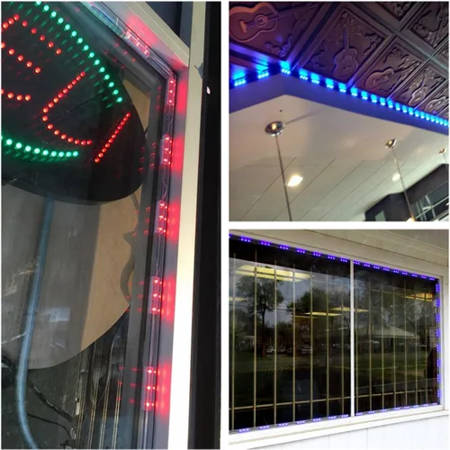 Vista 4 de Kit de luces LED para ventana de tienda de 10 pies, módulo de luz LED inyectado RGB 5050 con clavijas de alimentación y control remoto de 24 teclas