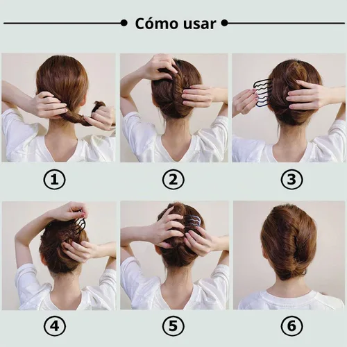 Vista 5 de 10 peines laterales en forma de U estilo francés estilo vintage para recoger, accesorios para mujeres y niñas