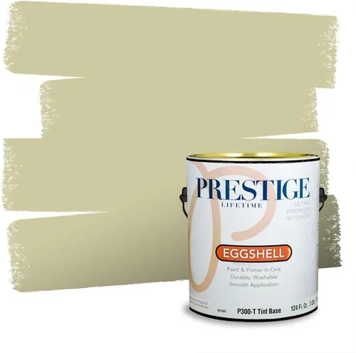 Vista 107 de Prestige Paints - Pintura exterior e imprimación en uno, 1 galón, plano, compatibilidad comparable con el color menta «Whipped Mint» de Behr