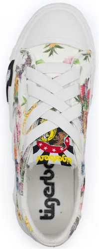 Vista 5 de Tigerbear Taurus - Zapatos de lona para mujeres y hombres, tenis florales de moda, tenis con cordones, zapatos de diseño ecológicos