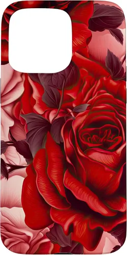 Vista 31 de Acuarela Rosa Rojo Rosas Patrón Caso para iPhone 17