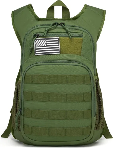 Vista 3 de Mochila de Hidratación Wotony con Vejiga de Agua para Senderismo Paquete de Hidratación Táctico para Hombres Mujeres Mochila de Agua Molle