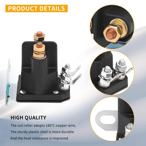 Vista 4 de Relé solenoide de arranque 2410437 compatible con Polaris ATP 330 500 Magnum 330 Scrambler 500 Sportsman 400 600 700 800 Trail Boss 330 2005 Ranger