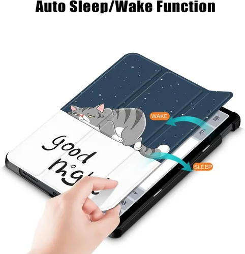 Vista 3 de Lazycat - Funda para Xiaomi Redmi Pad SE de 11 pulgadas, carcasa rígida con soporte delgado para Redmi Pad SE 11 2023 con función de encendido