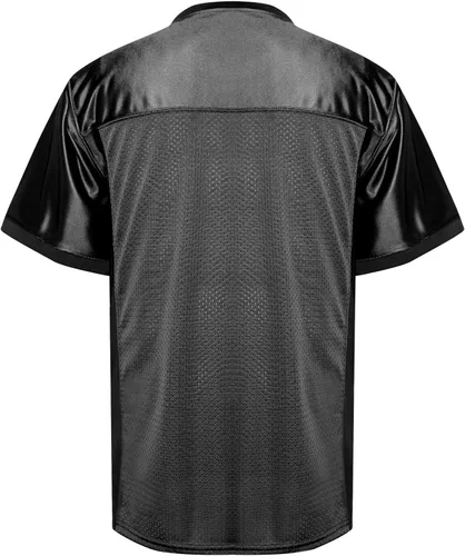 Vista 3 de Phoneutrix Camiseta de fútbol en blanco, camiseta deportiva Hip Hop Jersey para fiesta