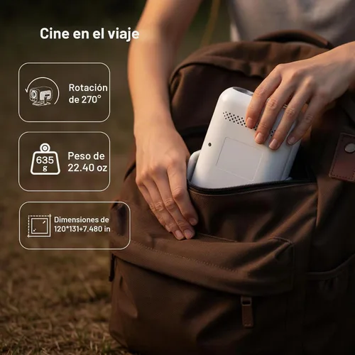 Vista 12 de [Compatible con 4K con licencia de Netflix] Proyector inteligente nativo 1080P, FHD 800 ANSI