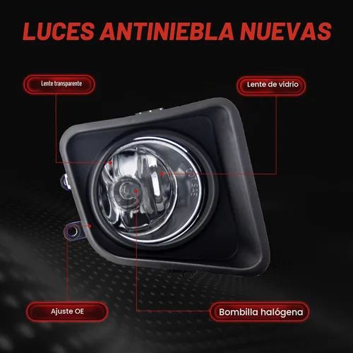 Vista 3 de Conjunto de luz antiniebla para Toyota Tundra 2014-2019 con bombillas halógenas H11 12V 55W, interruptor y kit de cableado