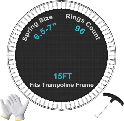 Vista 7 de SPORTYOUTH Trampoline Replacement Mat Fits 12ft/14ft/15ft Round Trampoline