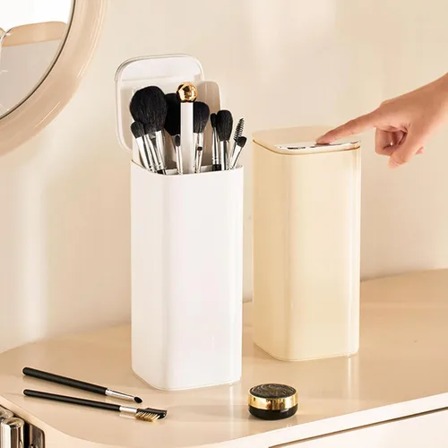 Vista 7 de Envase de moda del cepillo del maquillaje con elevación automática y portátil protector para el maquillaje B de los entusiastas de la belleza