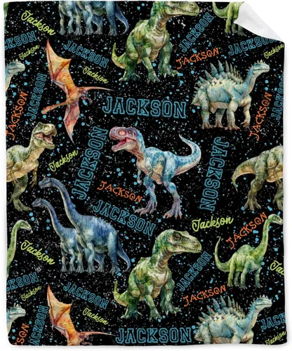 Vista 18 de Manta de bebé de esqueletos de dinosaurios de neón retro de los años 80, regalos para niños y niñas, decoración de dinosaurios, felpa suave