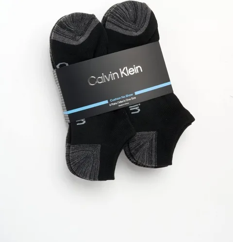 Vista 100 de Calvin Klein Calcetines para hombre, mezcla de algodón, acolchados, sin talla, forro de calcetines atléticos (6 unidades)