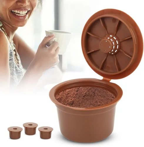Vista 6 de 3pcs Recargable Cápsula de Café Reutilizable Filtro de Café Taza de Repuesto para Máquina de Café (Café)