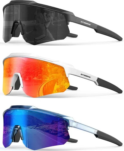 Vista 20 de Lentes de sol deportivos polarizados para hombres y mujeres, lentes UV400 de una sola pieza, para béisbol, correr, ciclismo, pesca