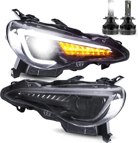 Vista 15 de VLAND Conjunto de luces traseras para Toyota GT86 2012-2020, BRZ 2013-2018, FRS 2012-2016 con señal de giro, luz LED DRL, enchufar y usar