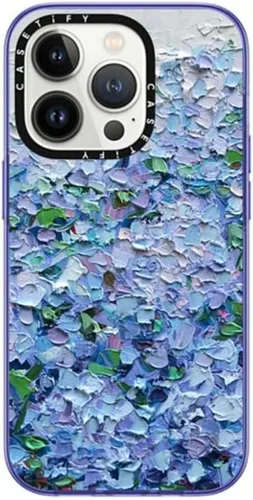 Vista 26 de CASETiFY - Funda compacta para iPhone 14 Pro probada contra caídas de grado militar 2x hasta 4 pies, con estampado transparente aguamarina