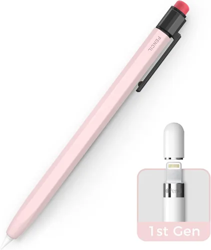 Vista 13 de TRONWIN Funda para Apple Pencil de 1ª generación, funda de silicona con agarre perfecto, diseño clásico con clip resistente compatible con Apple