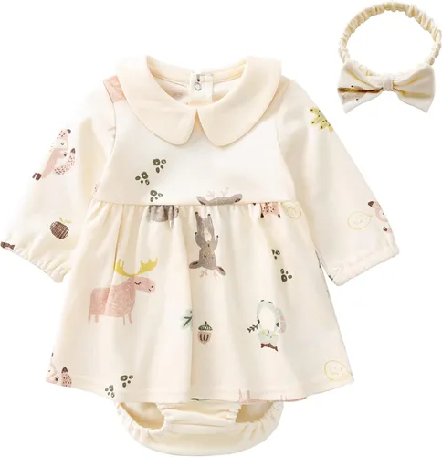 Vista 124 de pureborn Vestido de bebé niña 0-24 meses