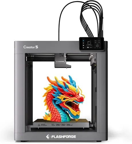 Vista 8 de Impresora 3D Flashforge Adventurer 5M para Principiantes, Impresión Rápida de 600mm/s, Conducción Directa (280°C), Nivelación Automática, Plataforma