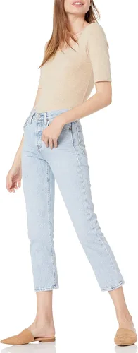 Vista 4 de Tienda Essentials - Camiseta de manga corta y cuello cuadrado para mujer