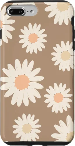Vista 12 de Boho Neutral Cute Floral Pattern White Daisy Flowers Spring Case for iPhone 17