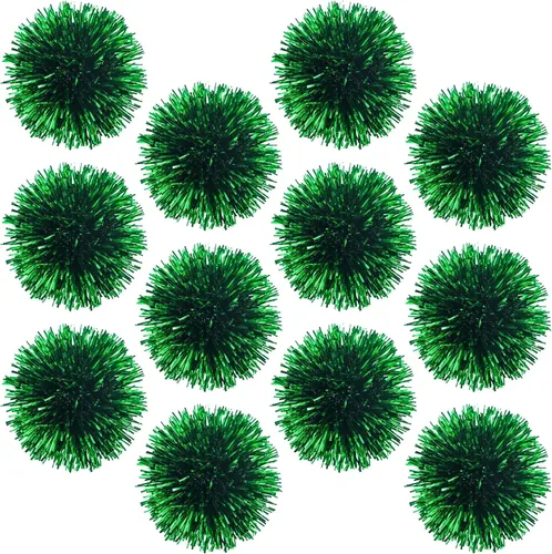 Vista 8 de 4 pulgadas x 12 unidades de lazos de oropel autoadhesivos para envolver regalos, dorado, plateado, rojo, verde para envolver regalos, vacaciones