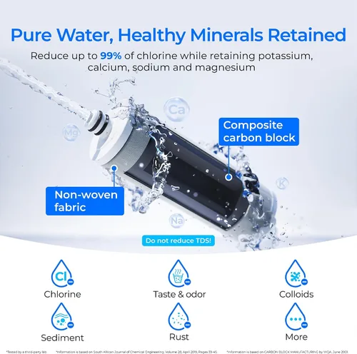 Vista 7 de Waterdrop Filtro de agua para encimera de 8000 galones y 4000 galones, el filtro de agua para encimera reduce los metales pesados, el mal olor