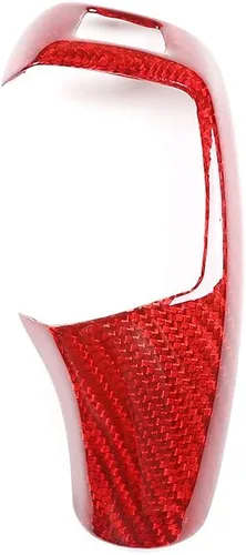 Vista 2 de YIWANG 100% fibra de carbono real de la perilla de la palanca de cambios roja para BMW F20 F30 F31 F34 X5 F15 X6 F16 X3 F25 X4 F26 F10