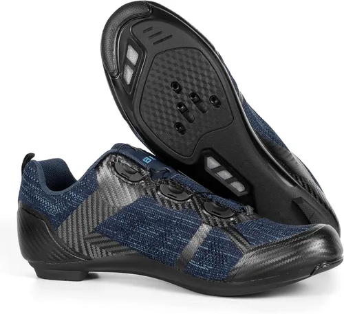 Vista 5 de Mens Cycling Shoes Compatible with pelaton Indoor Road Bike Shoes Ride Bike Shoes for Men with Look SPD-SL Delta Cleats