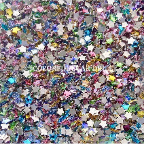 Vista 7 de 50 dijes de uñas de estrella de cristal, diamantes de imitación de estrellas 3D, gemas multicolor para arte de uñas, accesorios de uñas, pequeños