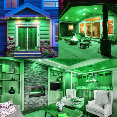 Vista 5 de LUXRITE Bombilla LED PAR38 verde de inundación, 8 W (equivalente a 45 W), bombilla LED verde de inundación, clasificación húmeda, certificación UL