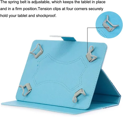 Vista 5 de NewShine - Funda universal para tablet de 7.9 a 8.5 pulgadas, funda de piel sintética para iPad mini 1/2/3/4, Galaxy Tab 3/4/Note 8.0, Amazon Kindle