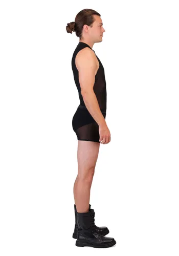 Vista 6 de Disfraz Sexy de Sacerdote de Malla para Hombre Multicolor