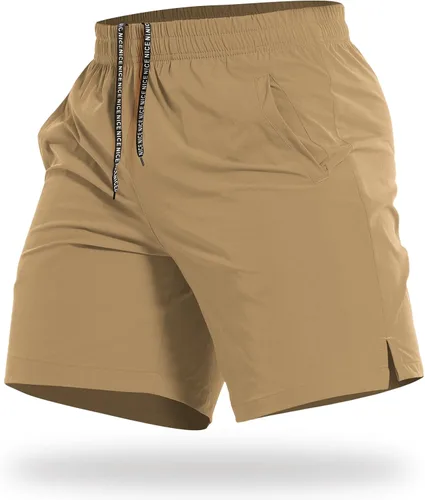 Vista 22 de CANGHPGIN Pantalones cortos deportivos de entrenamiento para hombre de 7 pulgadas / 5 pulgadas, de secado rápido, pantalones cortos de correr
