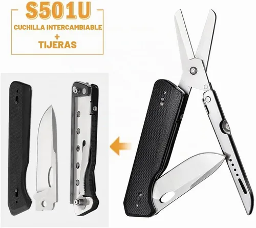 Vista 4 de ROXON S501U 2 in 1 Folding Scissors and replaceable blade with belt clip