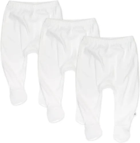 Vista 4 de Paquete de 6 mamelucos tipo kimono de manga larga de algodón orgánico y pantalones con pies, paquete múltiple
