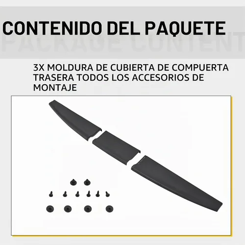 Vista 7 de Tapa de moldeo para alerón de puerta trasera Compatible con Ram 1500 2500 3500 Classic 2009-2019 Protector superior Reemplazo para CH1909100